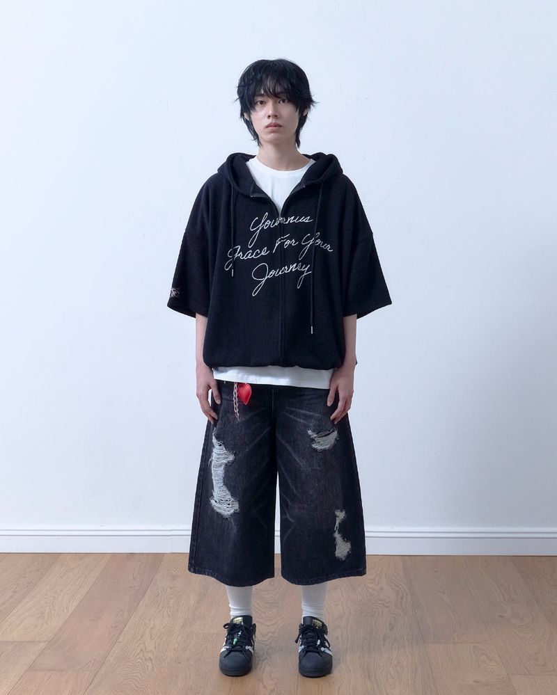 26SS★ Airy Half Hood Zip Up
