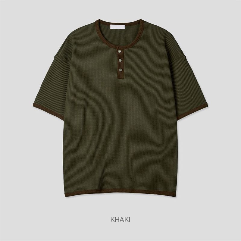 Daying waffle short sleeve T-shirt -5C