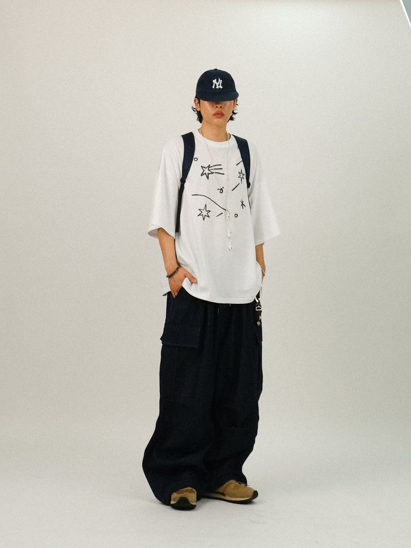 GS Over Balloon Denim Pants