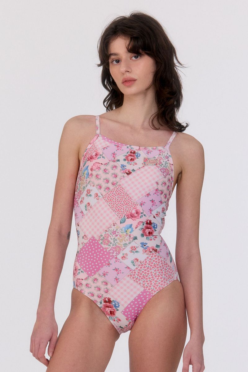 LOOPLOOP（ループループ）の「[Bohemian Patchwork_pink] One Piece Swimsuit（Swimwear）」