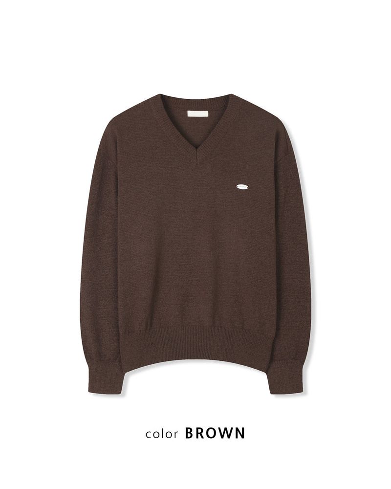 Seron V-Neck Patch Knit
