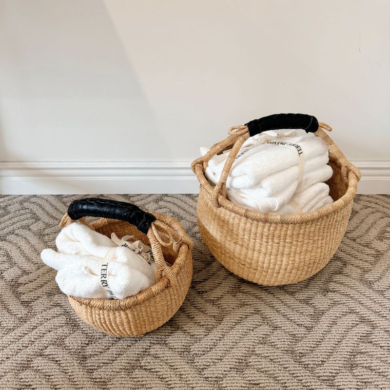 NATURAL BOLGA BASKET - 2 Colors (SMALL)