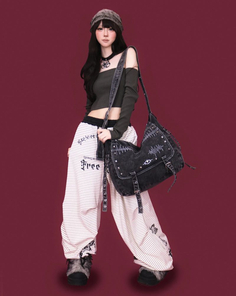 dirty electronic denim cross Bag