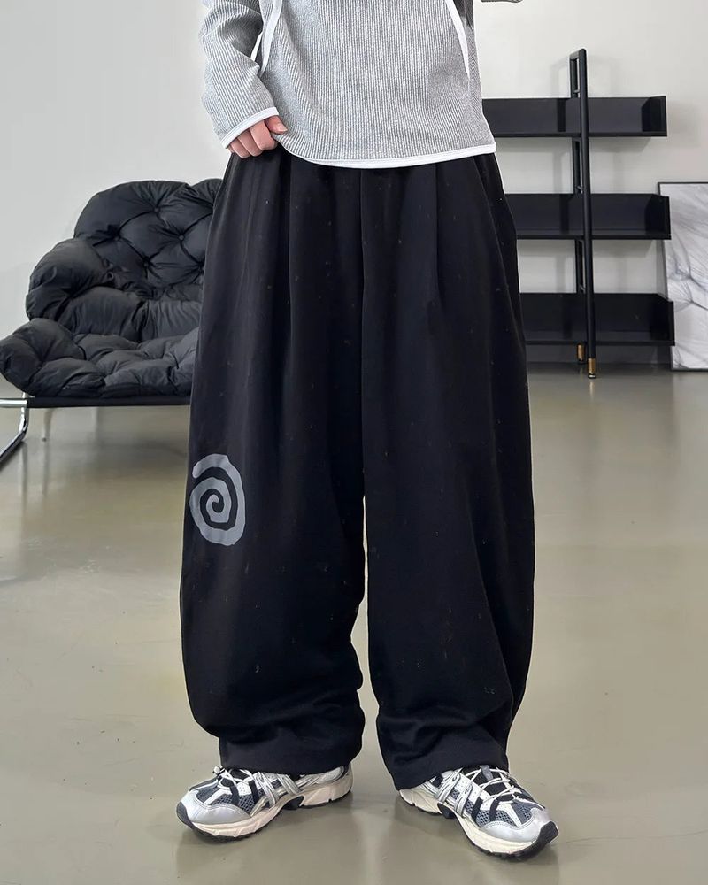 Nuve Art Graphic Wide Sweatpants