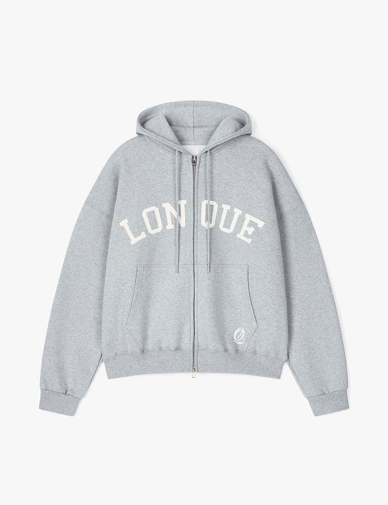 LONQUE HOOD ZIP-UP (GREY)