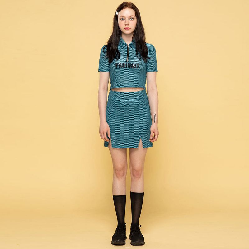 FREIHEIT(フライハイト)の「TRIKOT TWO-PIECE SK (BULEBLACK)(Skirts)」