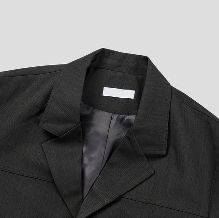 Ellier Three-Button Cropped Blazer