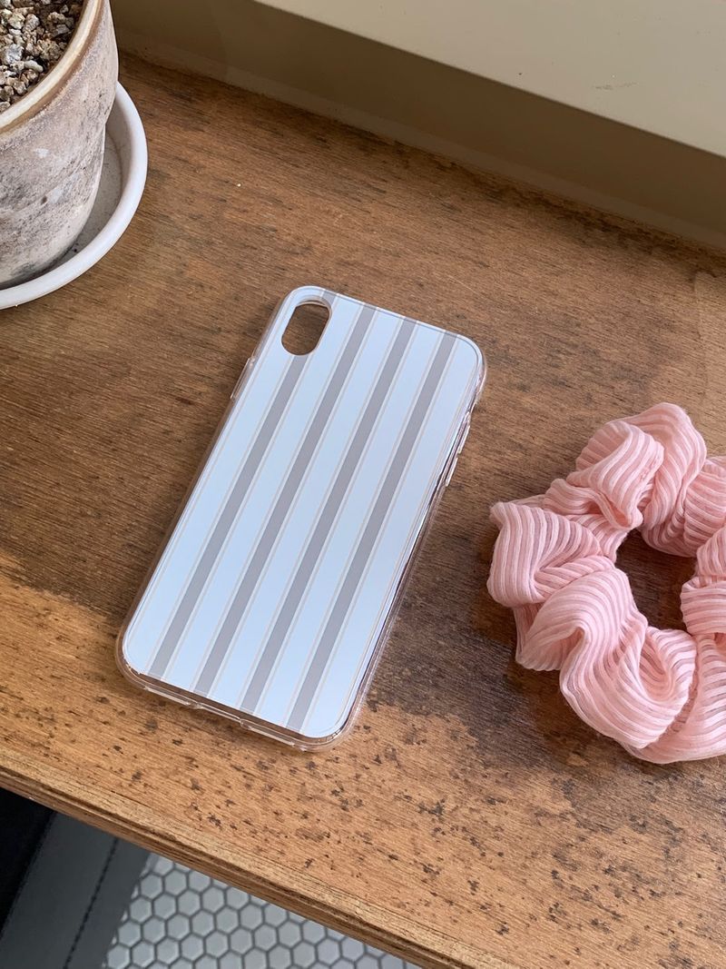 [MADE] stripe case jellhard case (mocha sand)