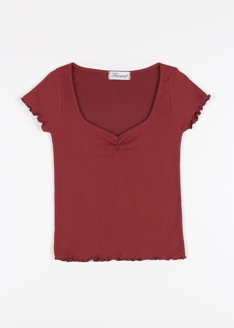 TULIP SHIRRING TEE