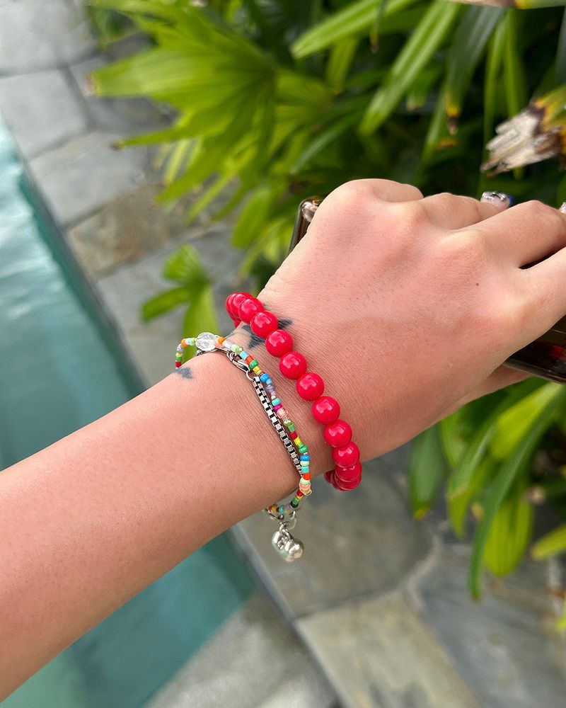 Color pearl ball bracelet