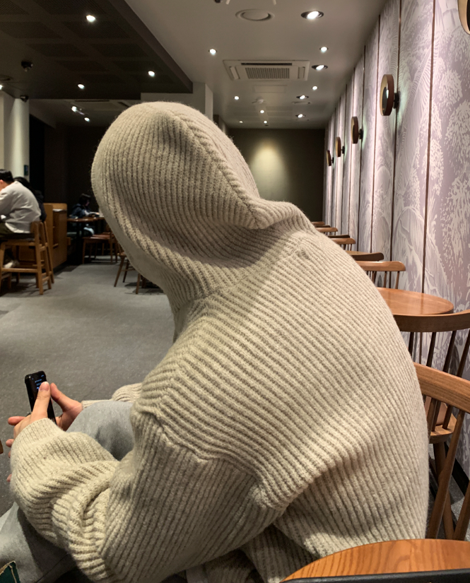  Sydney Heavy Duty Wool Blend Overfit Knit Hoodie