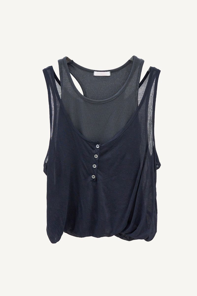 Puff layered sleeveless