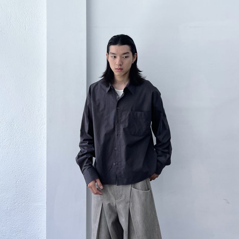 Charcoal Clean Pocket Shirt