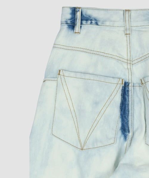 BLEACH WIDE DENIM PANTS