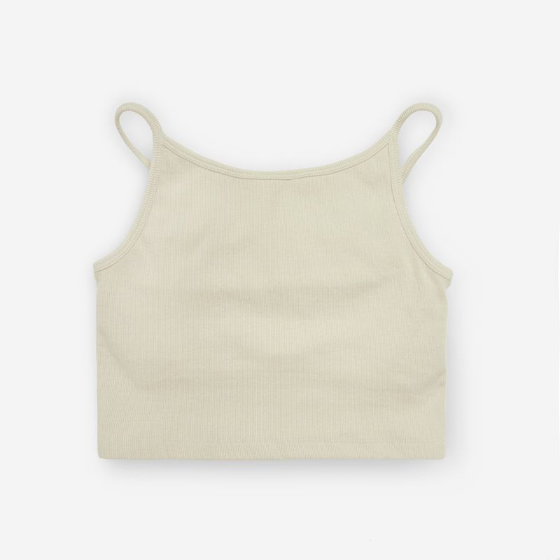 Tiam Crop Bra Top Beige