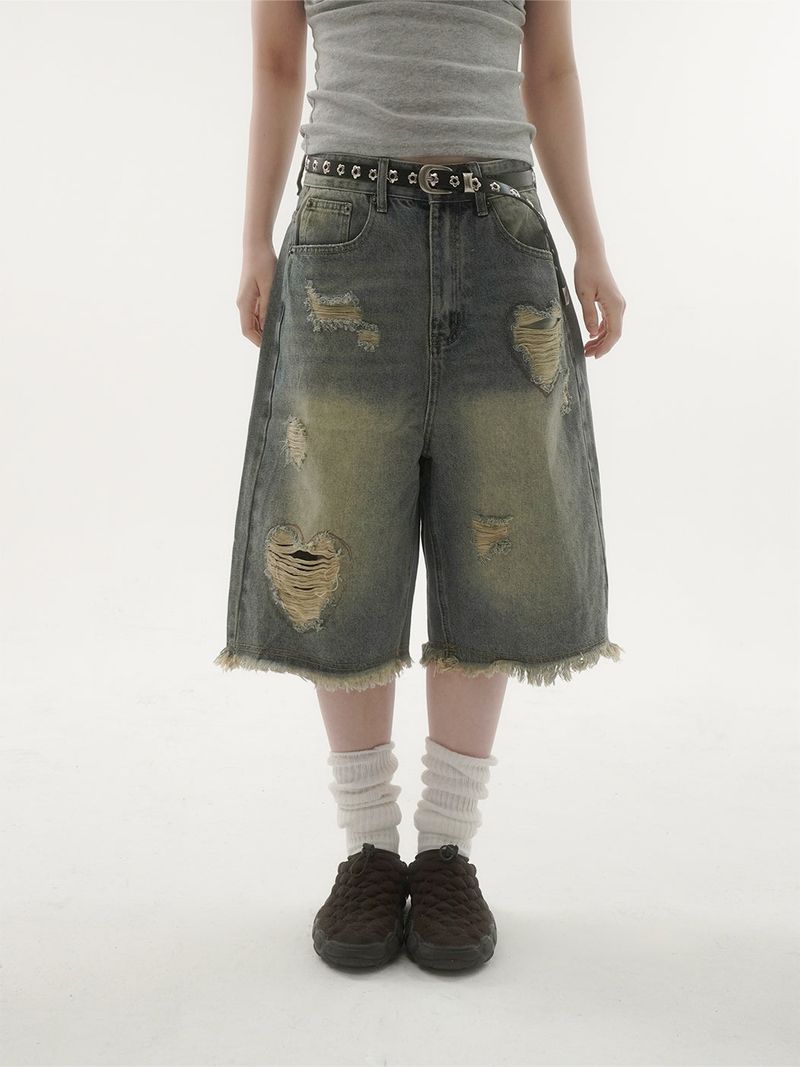Skurd heart bermuda pants -2C