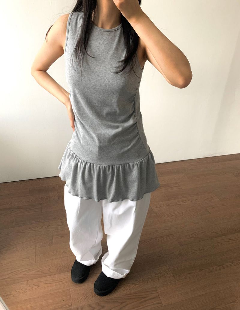 Yudi Sleeveless Frill Mini Dress 3C