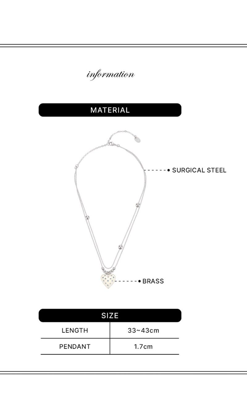 dot heart necklace
