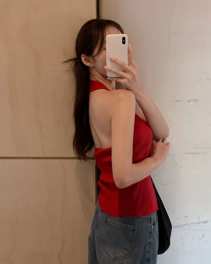MAYBINS(メイビンス)の「Bit halter button sleeveless(Tops)」