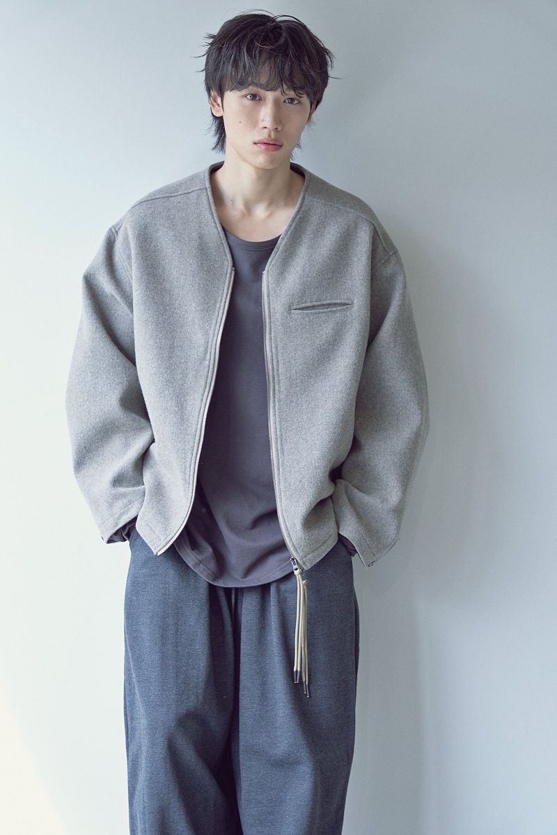 PURE-WOOL 90 Y ZIP-UP JACKET (Khaki Beige)