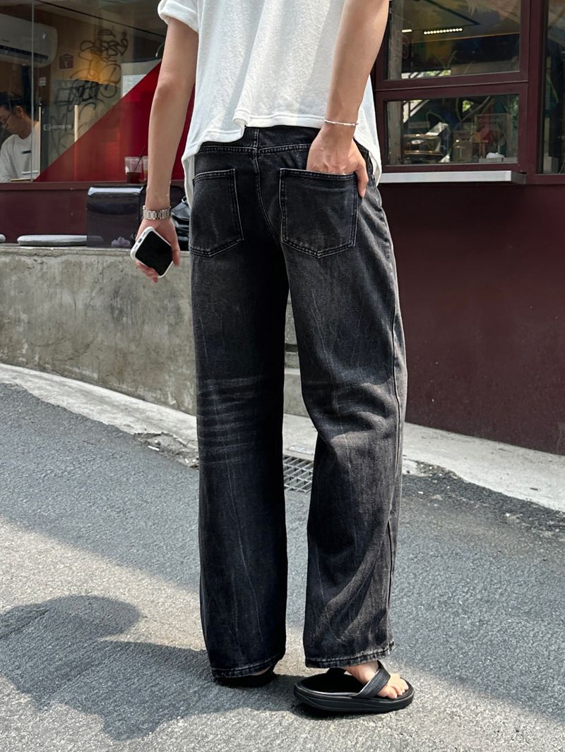 LMN Celine Flow Washing Denim Pants (2 colors)