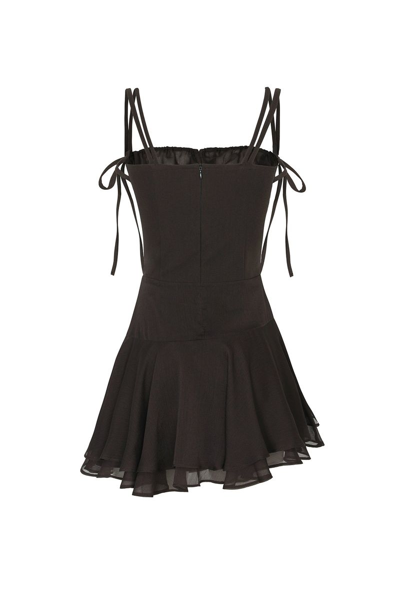 HEART RIBBON DRESS brown