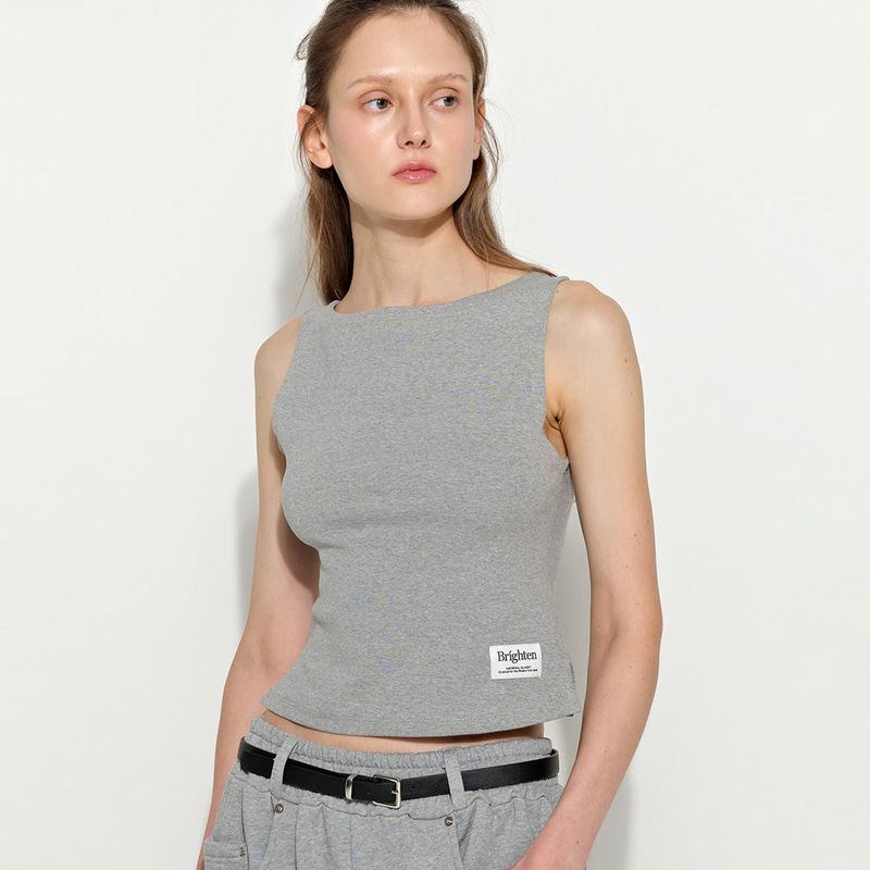 Brighten（ブライトン）の「Essential Boat-Neck Grey（Tops）」