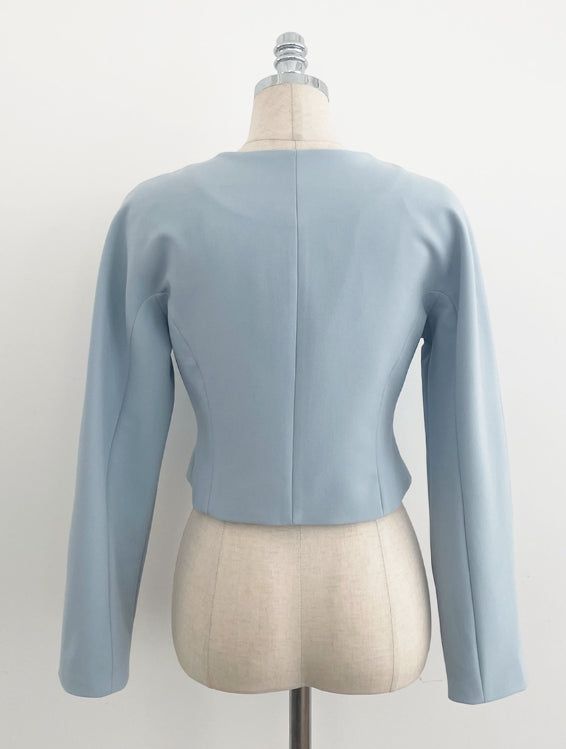 Siken Double Crop Jacket Flare Skirt Set