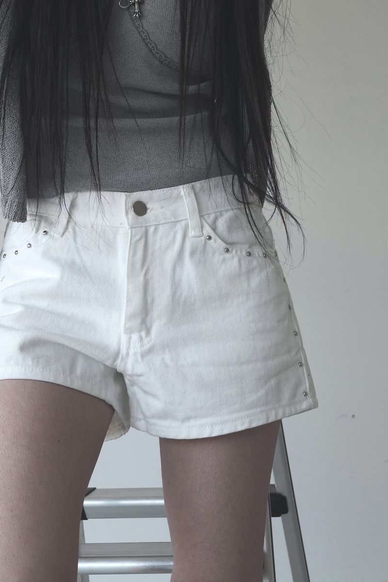 unique studded summer short pants (2color)