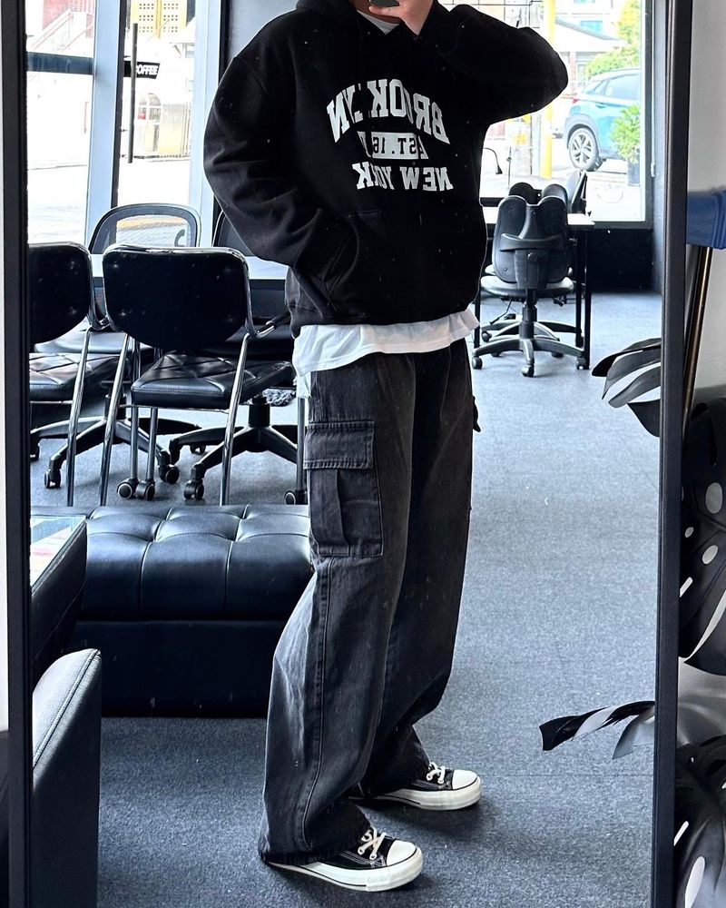 nesty cargo twotuck denim pants