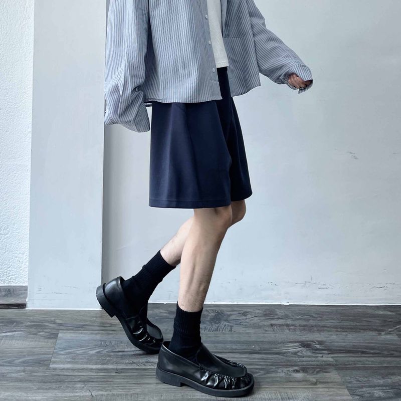 3D Paneled Scuba Knit Shorts