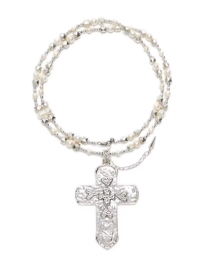myorang（ミョラン）の「[KISS OF LIFE haneul wear] ✞ cross beads necklace ✞（Accessories）」