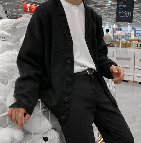 flander plain overfit cardigan