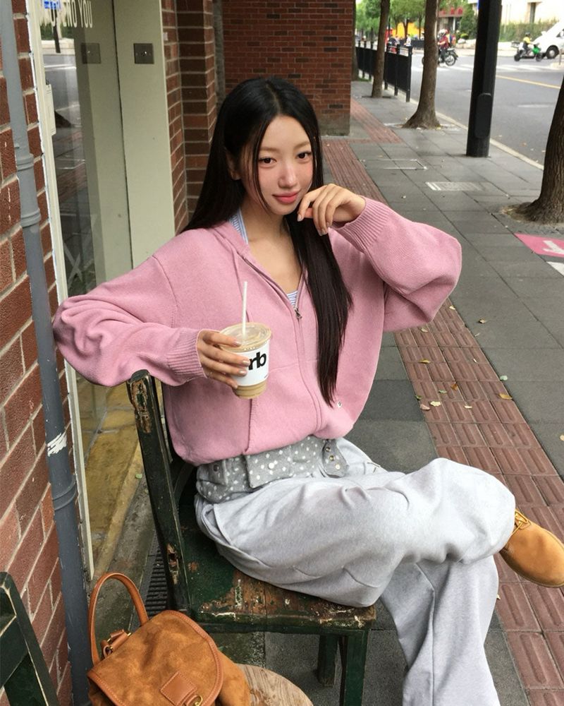 [ORIGINAL] Breeze Knit Hood Zip-Up
