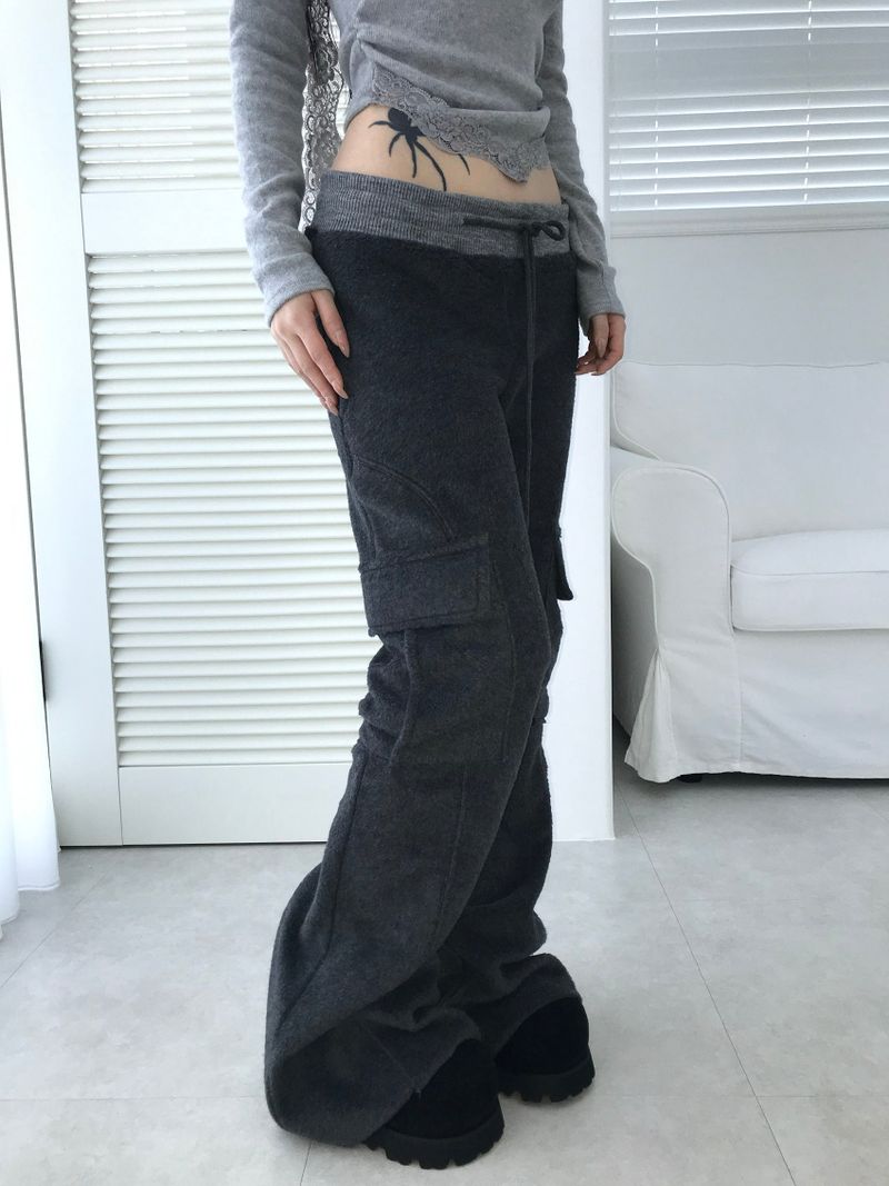 baby cargo fur bootcut pt(2color)