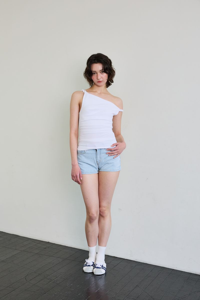 PEPPY MICRO DENIM SHORTS / SKY BLUE