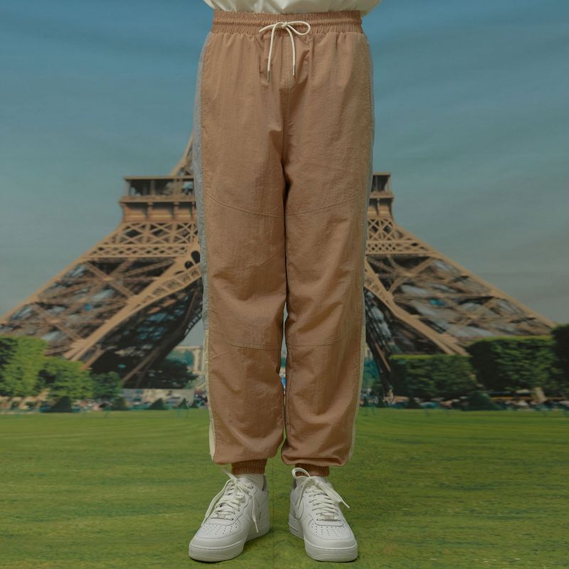 Color block wind jogger pants