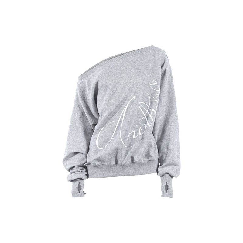 ANOTHERA(アナザーエー)の「OFF-SHOULDER SWEATSHIRT_Melange Gray(Tops)」