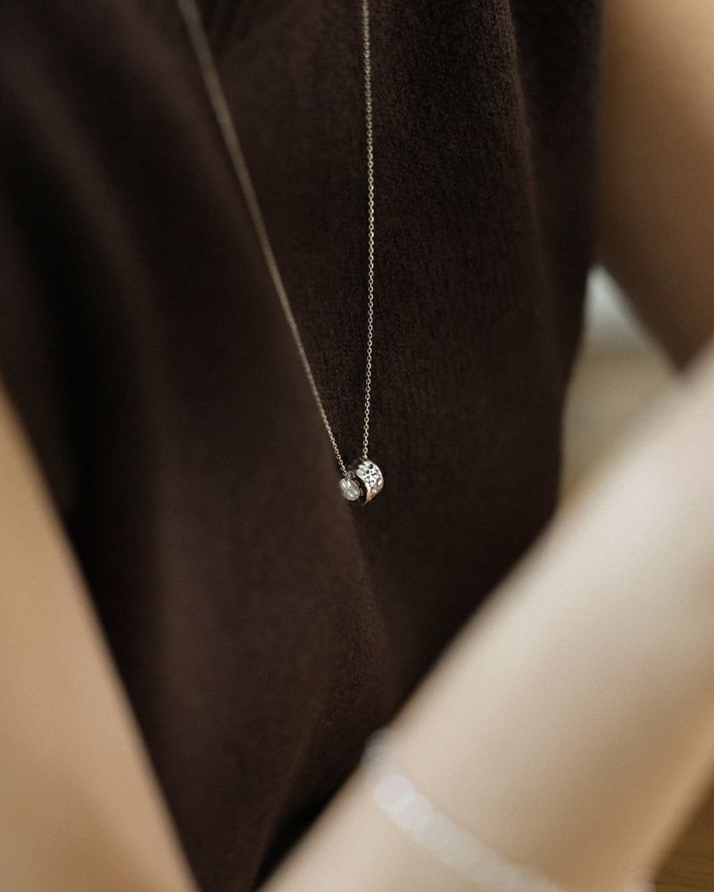 Zen ring necklace (silver)