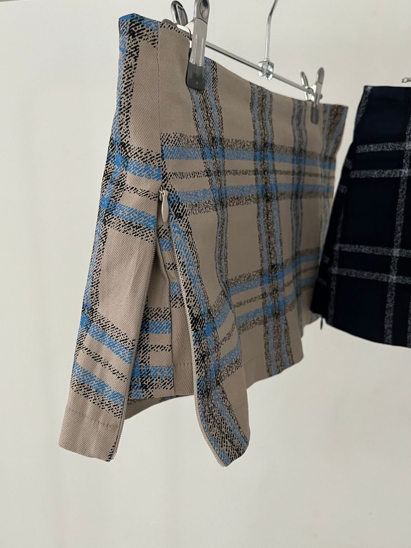 Muir Checkered Mini Skirt (2 colors)