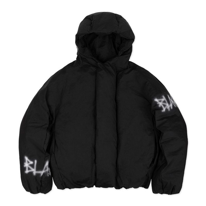 BBD Graffiti Logo Hidden Cuff Puffer Jacket (Black)