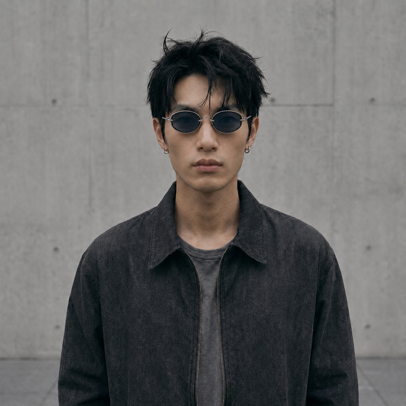 FADE MEET（フェードミート）の「ブルーティントオーバルサングラス（ファッション小物）」
