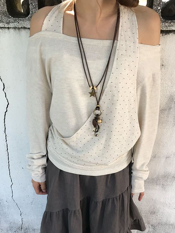 seezul（シーズル）の「Lodi dot off-shoulder knit （Tops）」