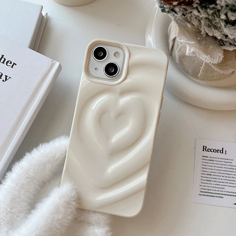 3D HEART COLOR PHONE CASE