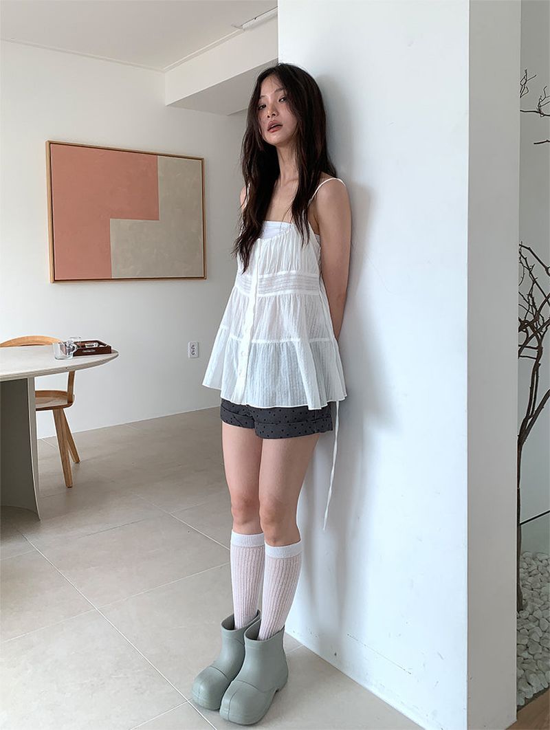 NONFADE DOT DENIM SHORTS (2C)