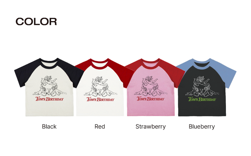 Cupid Raglan T-shirts RED