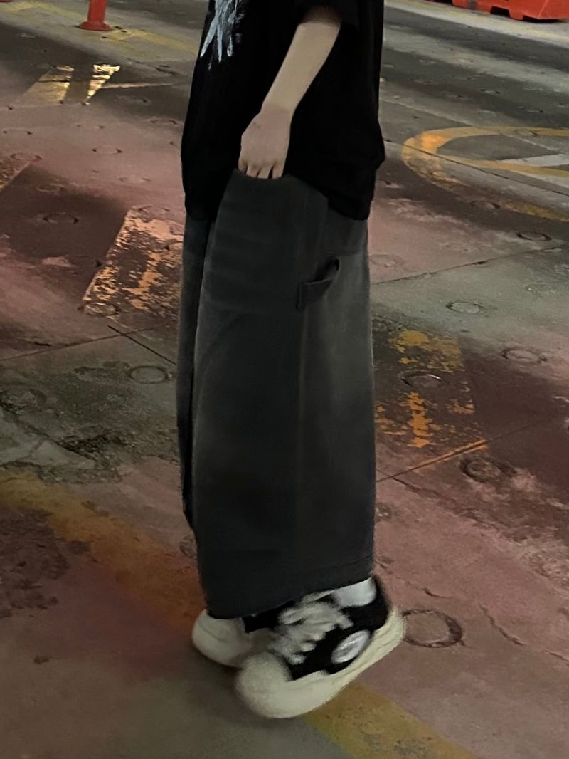 パネル デニム カーペンター パンツ