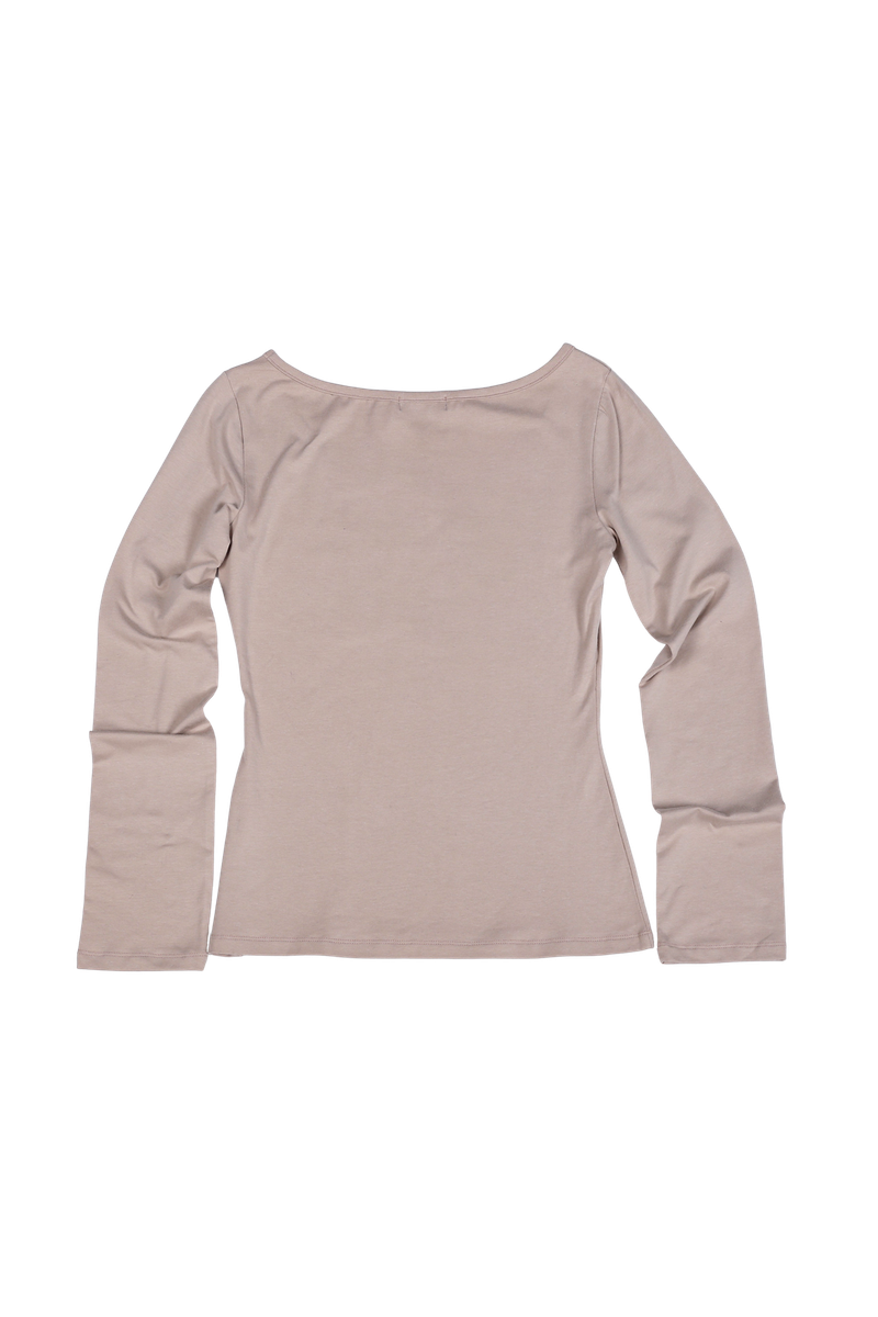 LACE FRAME T-SHIRT #BEIGE