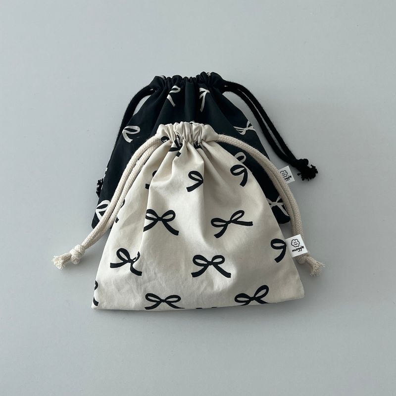 RIBBON STRING POUCH (2 color)