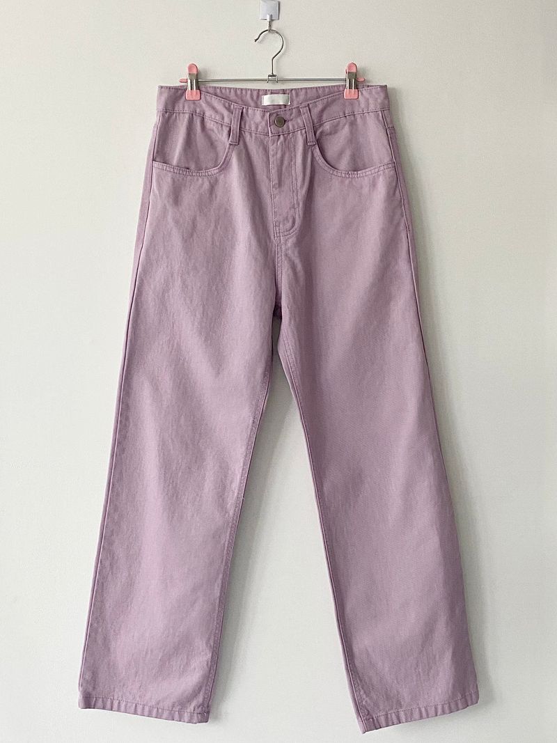 Turbid pink cotton pants
